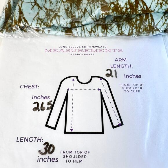 Logo By Lori Goldstein Womens T Shirt Top Size 2X Splatter Stretch Comfy Blue - Picture 8 of 8